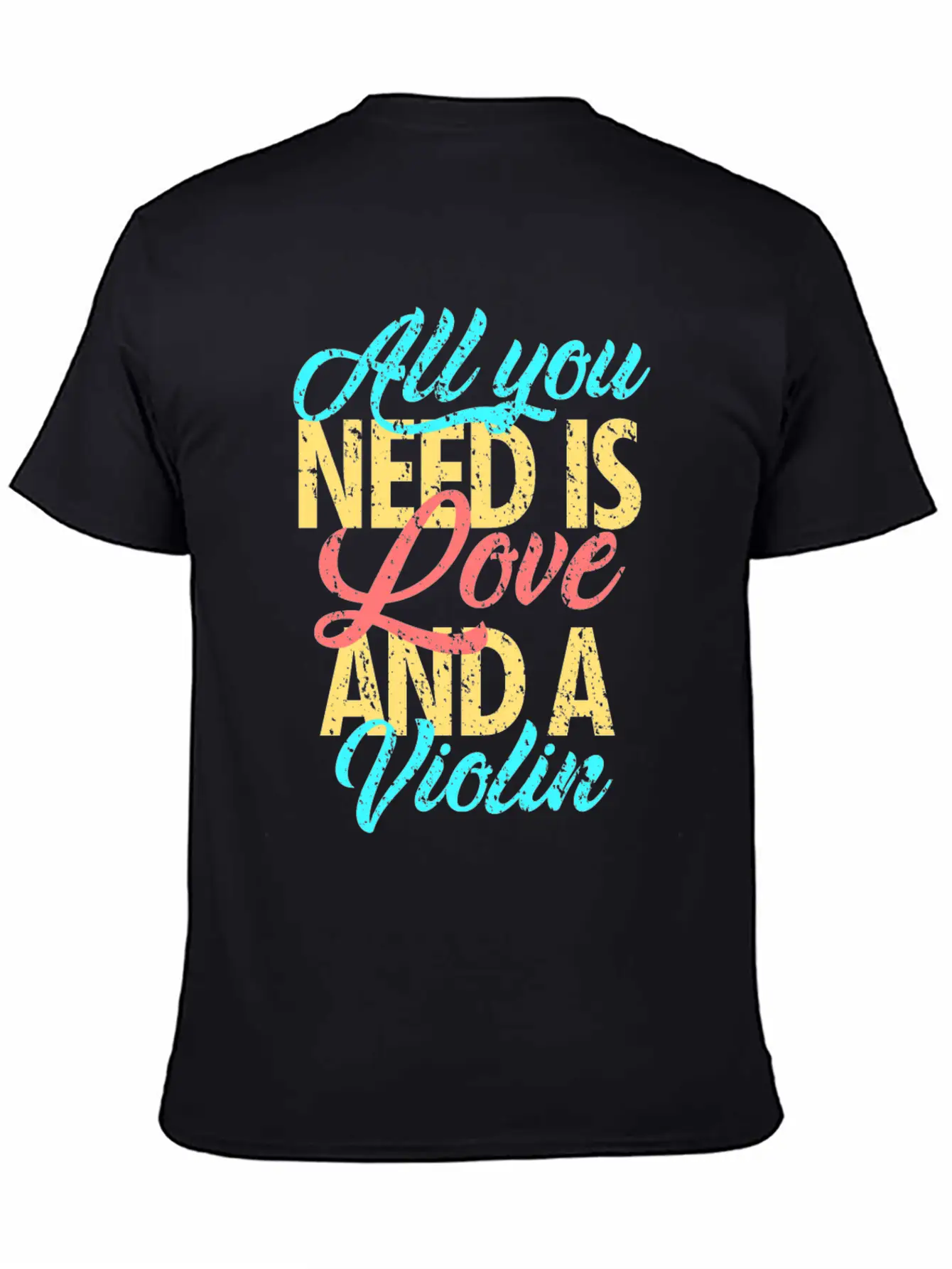 I Love Violin Unisex Casual T-Shirt – Clean Design For Daily Comfort