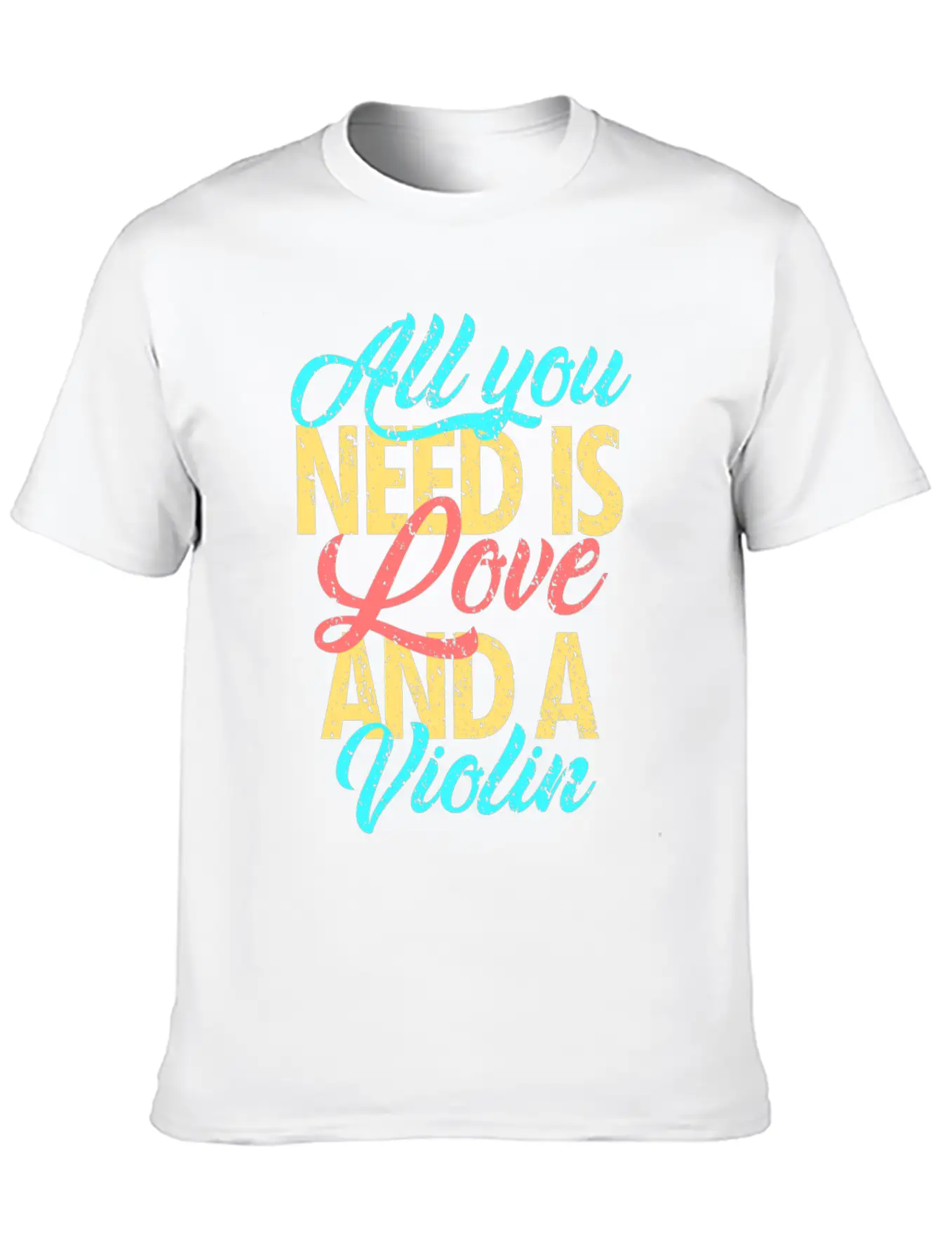 I Love Violin Unisex Casual T-Shirt – Clean Design For Daily Comfort