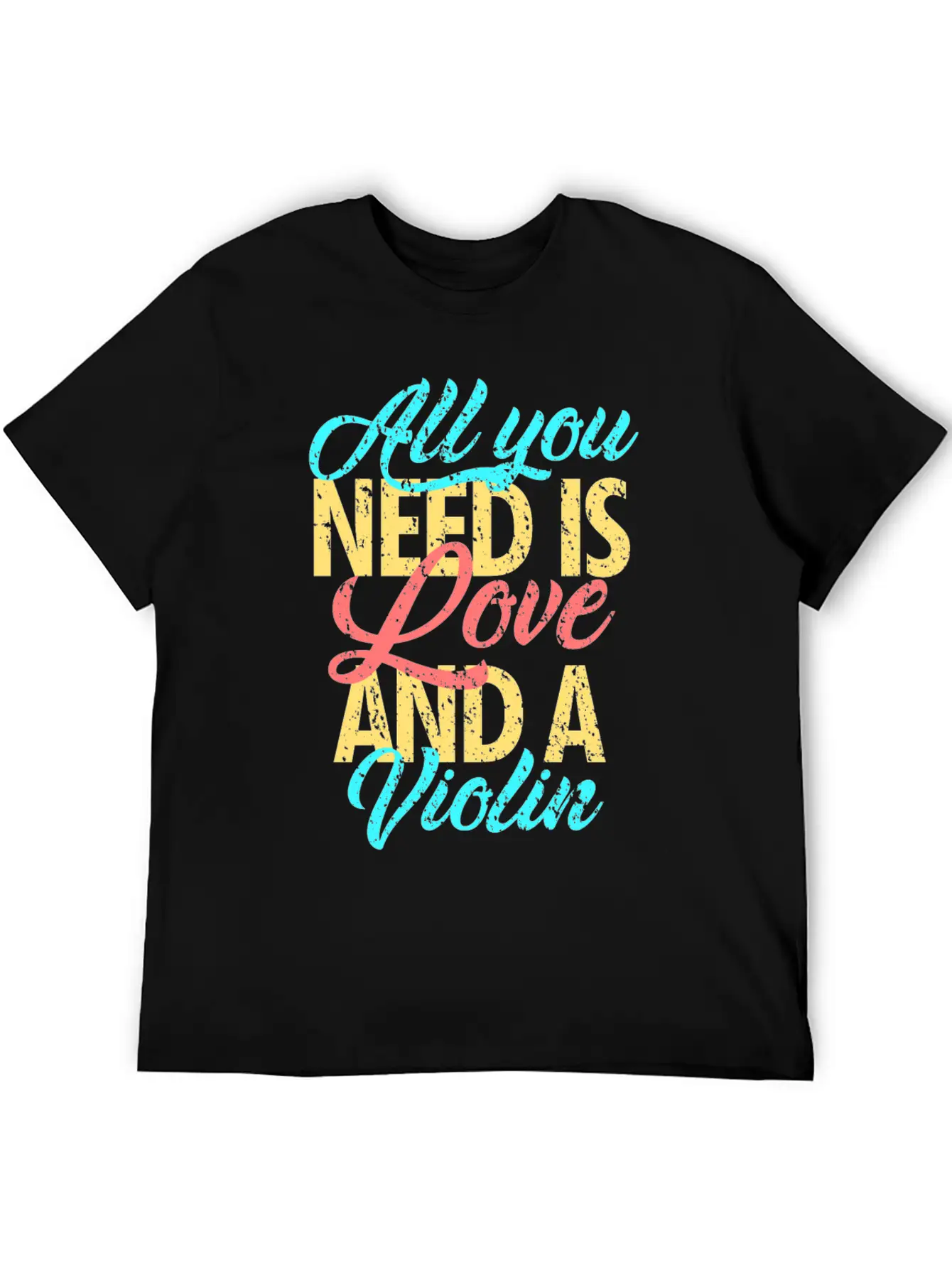 I Love Violin Unisex Casual T-Shirt – Clean Design For Daily Comfort