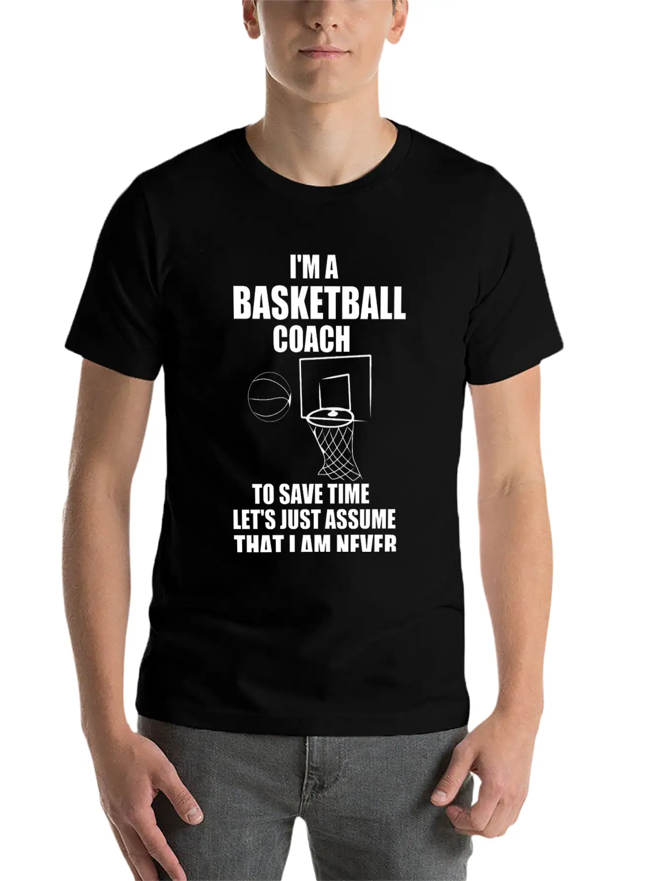 I’M A BASKETBALL COACH Unisex Casual T-Shirt – Clean Design For Daily Comfort