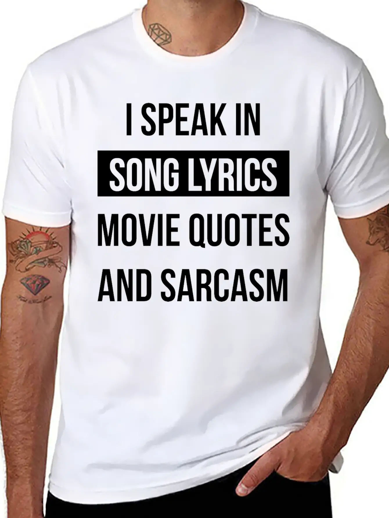 I Speak In Song Lyrics Movie Quotes And Sarcasm Unisex Casual T-Shirt – Clean Design For Daily Comfort