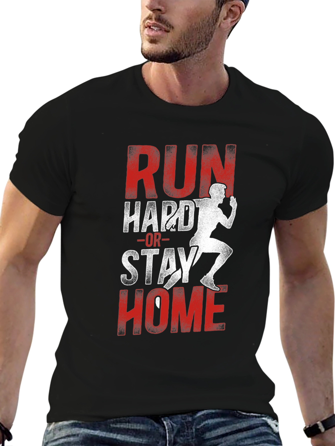 Run Hard or Stay Home Graphic Tee