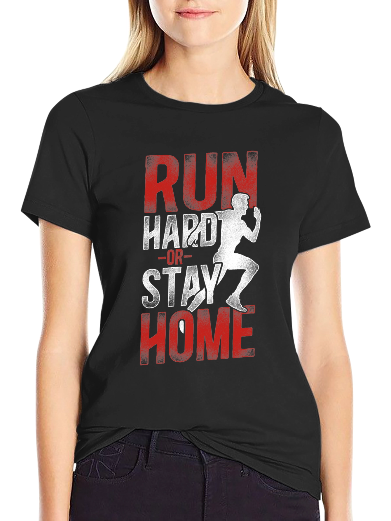 Run Hard or Stay Home Graphic Tee
