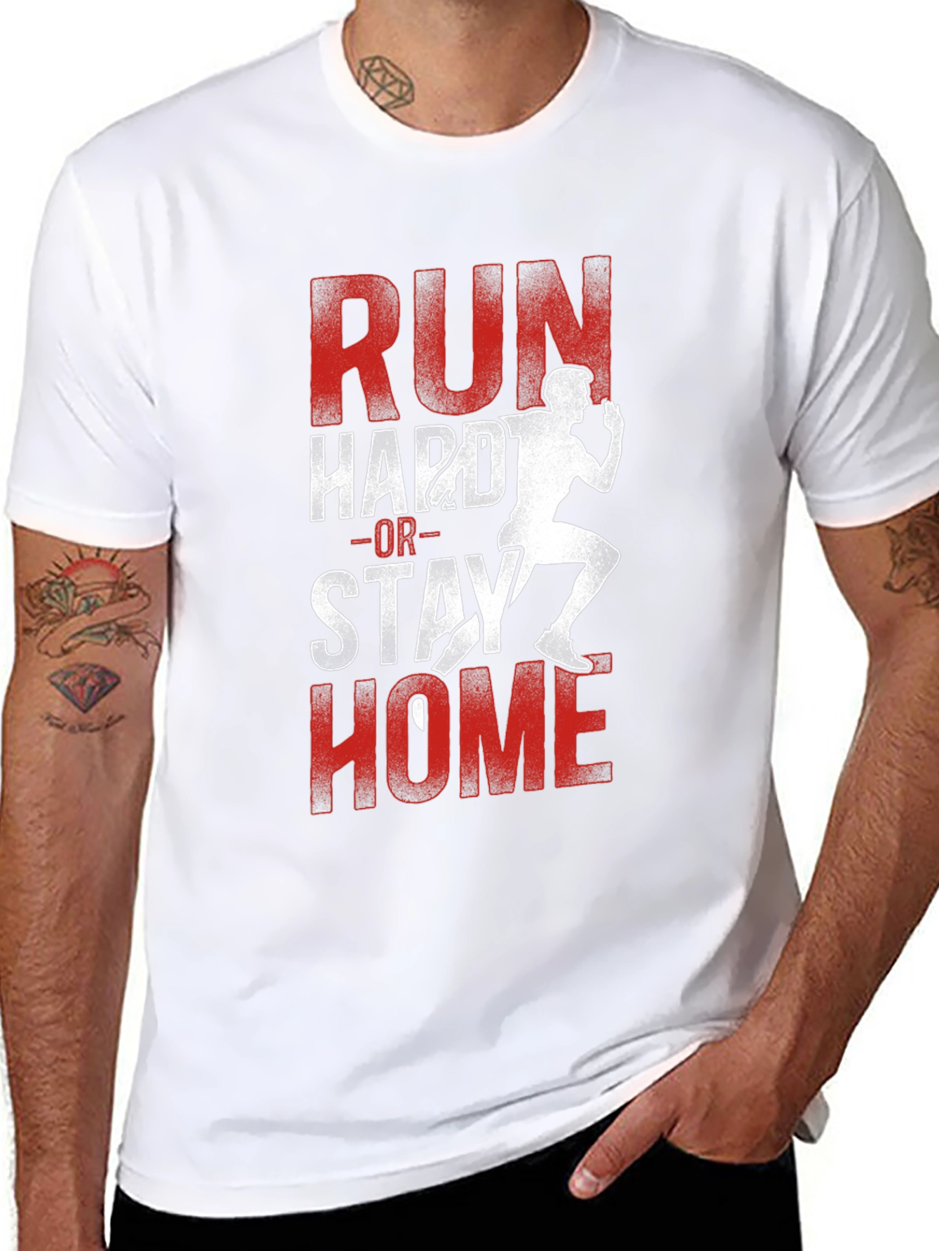 Run Hard or Stay Home Graphic Tee