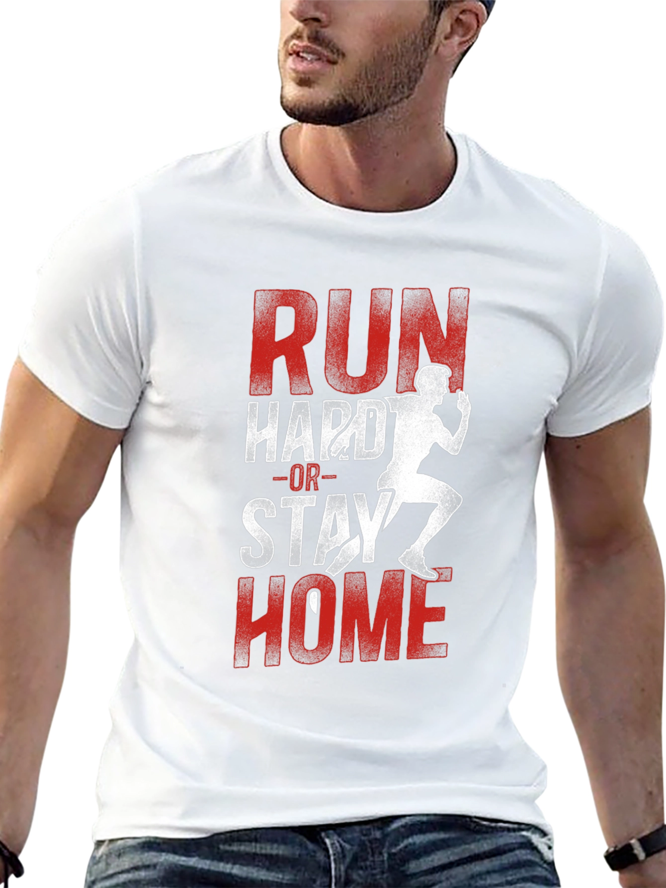 Run Hard or Stay Home Graphic Tee