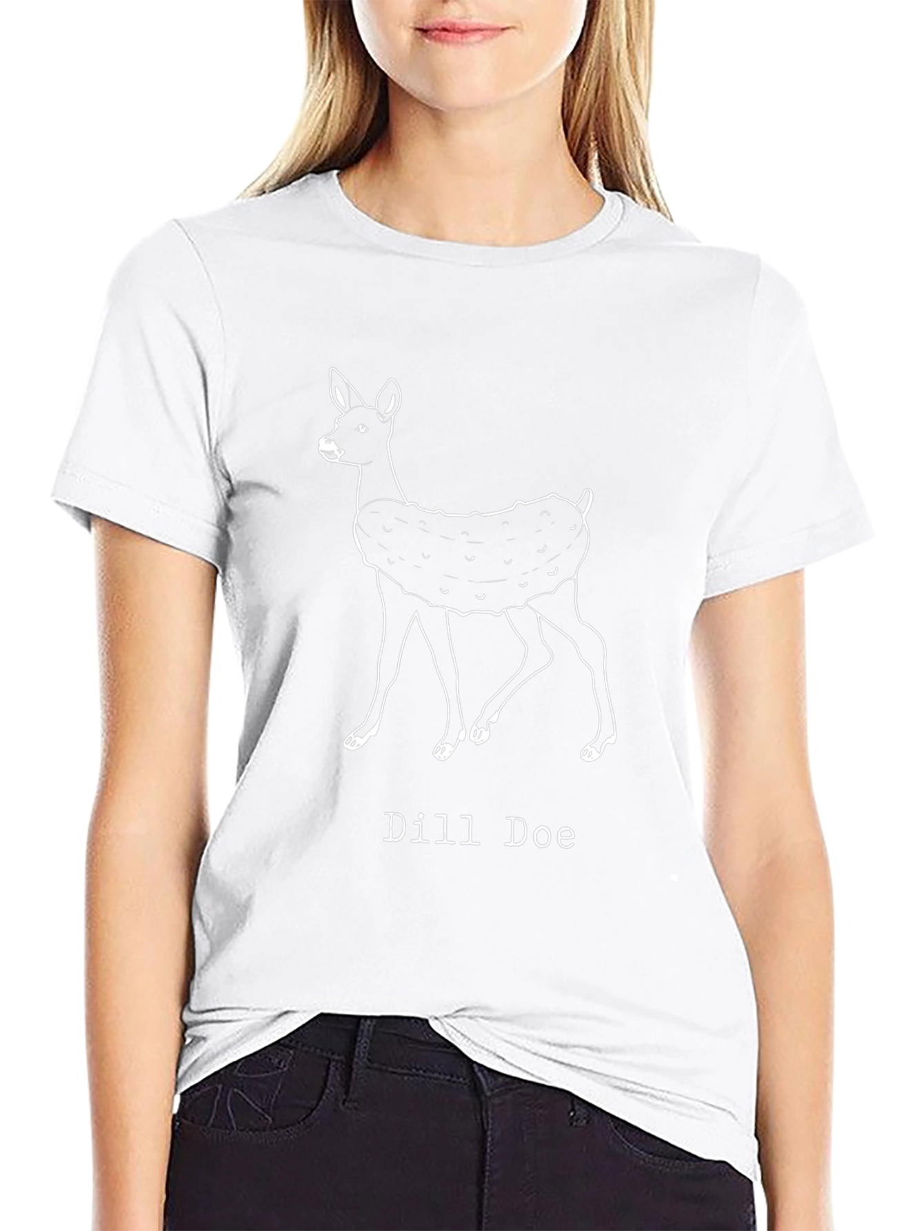 Dill Doe T-Shirt - Funny Deer Pickle Pun Tee
