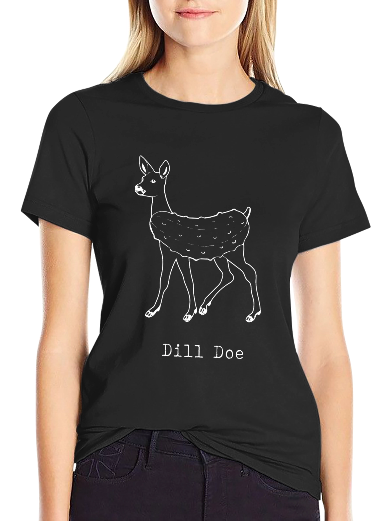 Dill Doe T-Shirt - Funny Deer Pickle Pun Tee