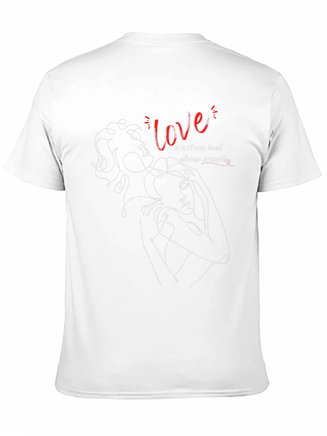 Love Line Art Graphic Tee - Strong Bond Shirt