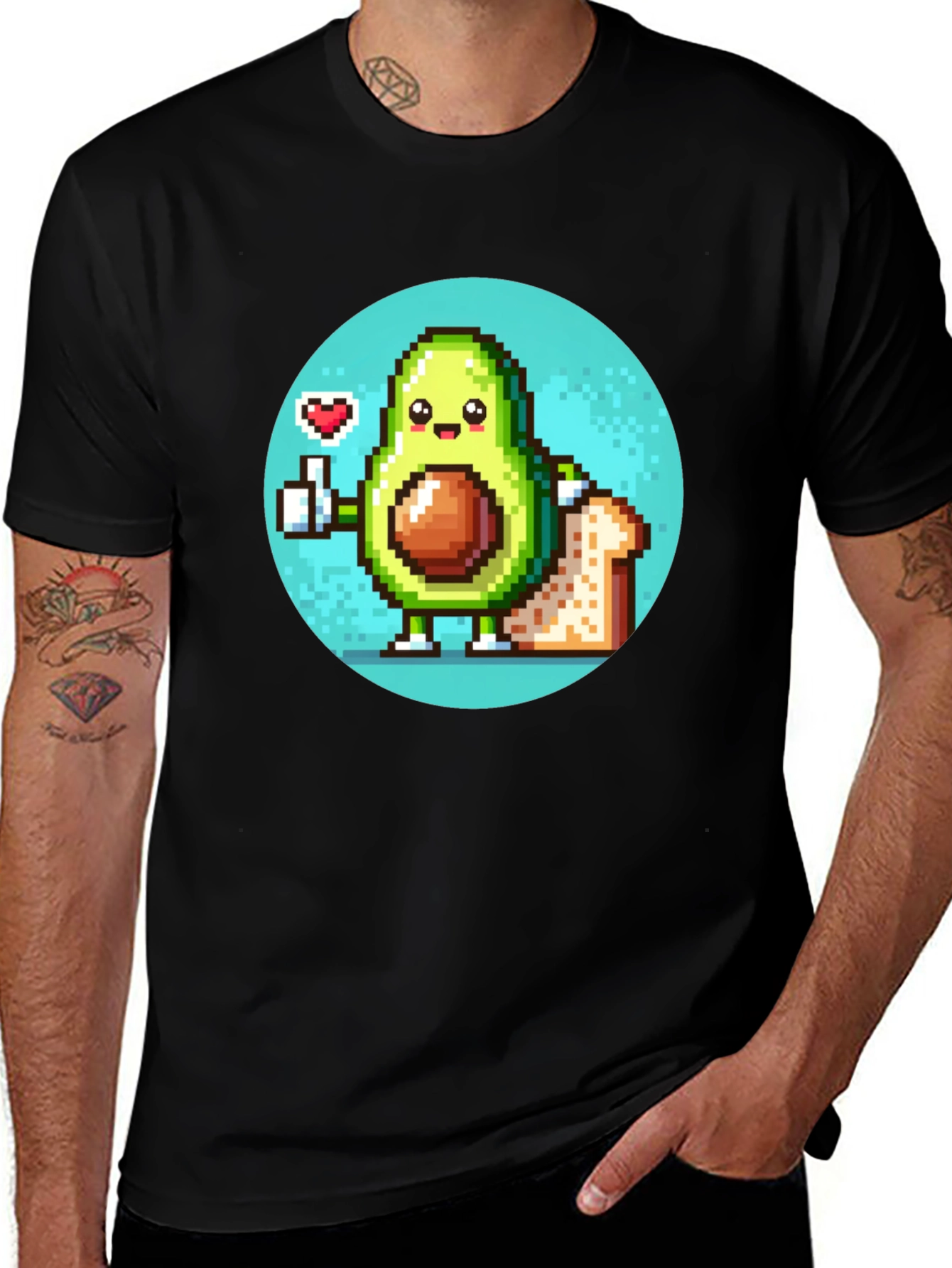Avocado Toast Pixel Art T-Shirt