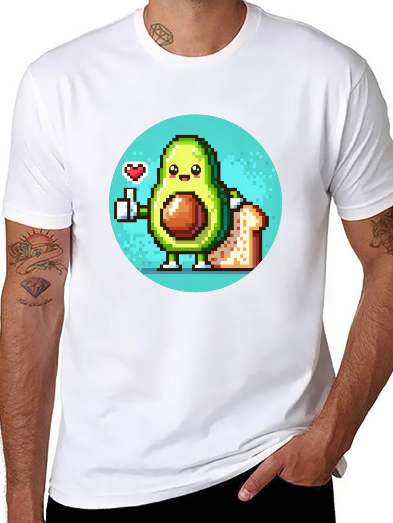 Avocado Toast Pixel Art T-Shirt