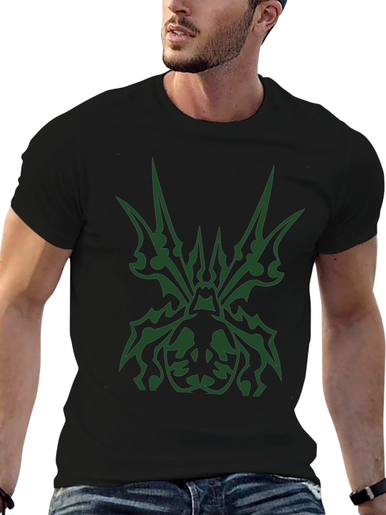 Tribal Spider Graphic Black T-Shirt