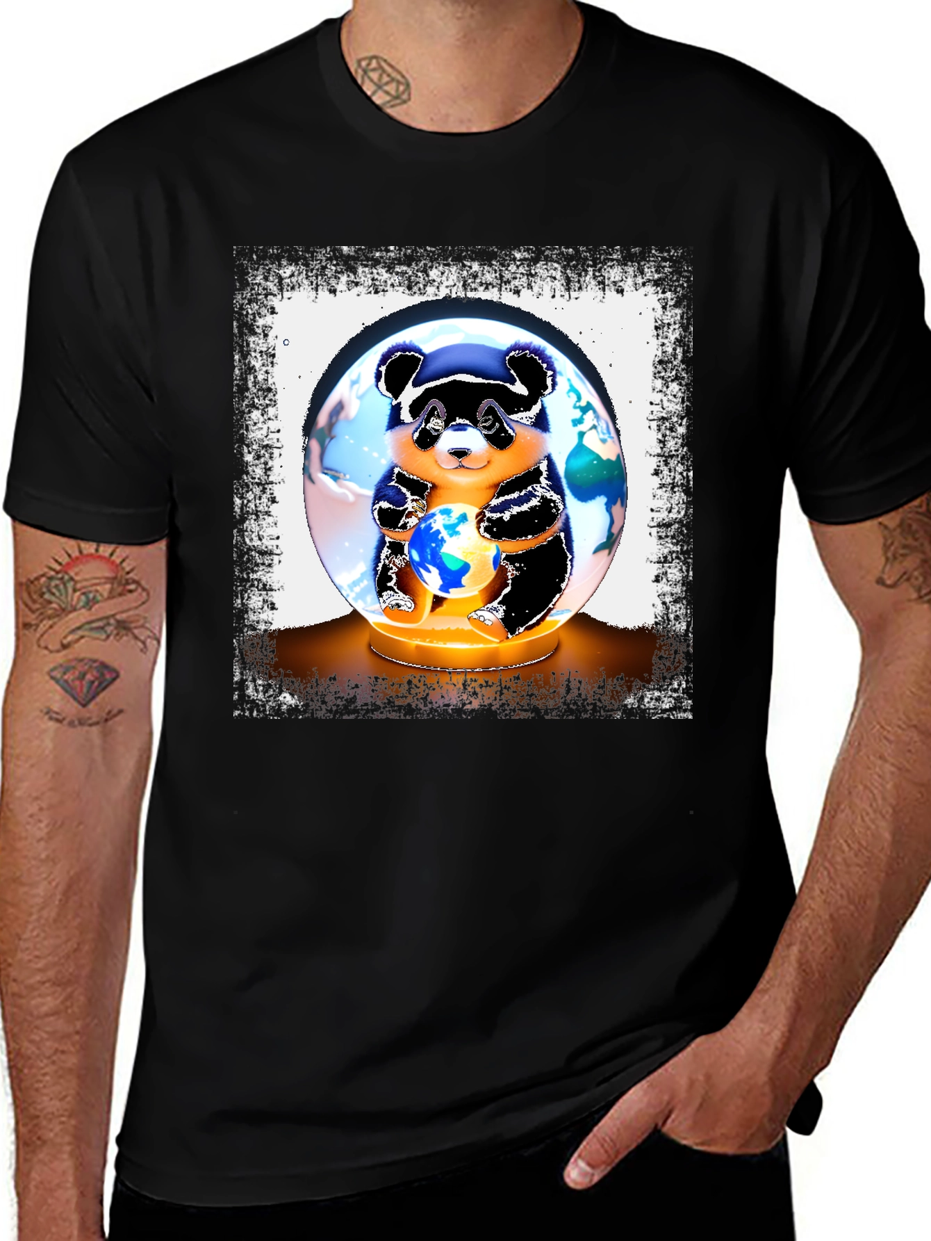Panda Bear Globe Graphic Tee