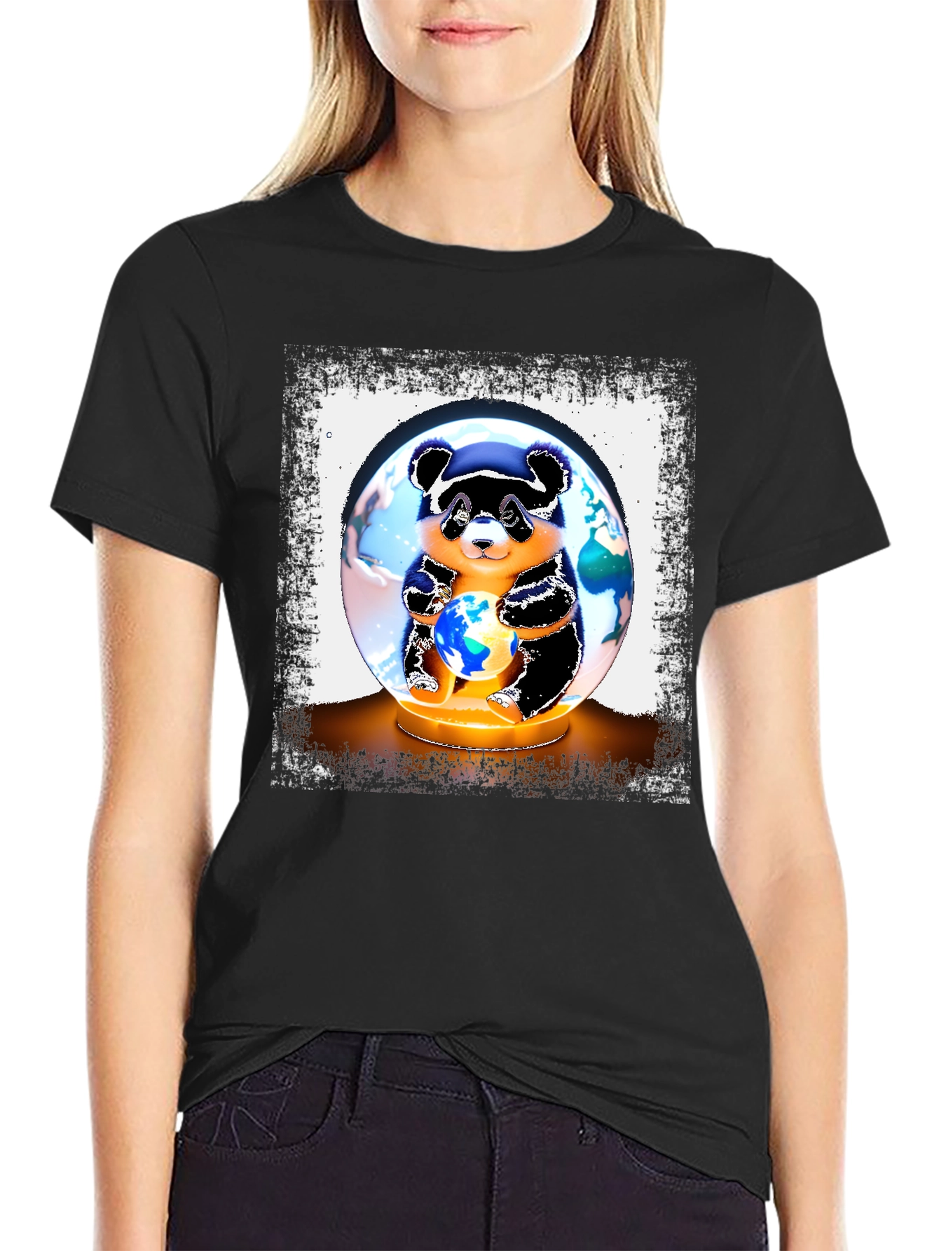 Panda Bear Globe Graphic Tee