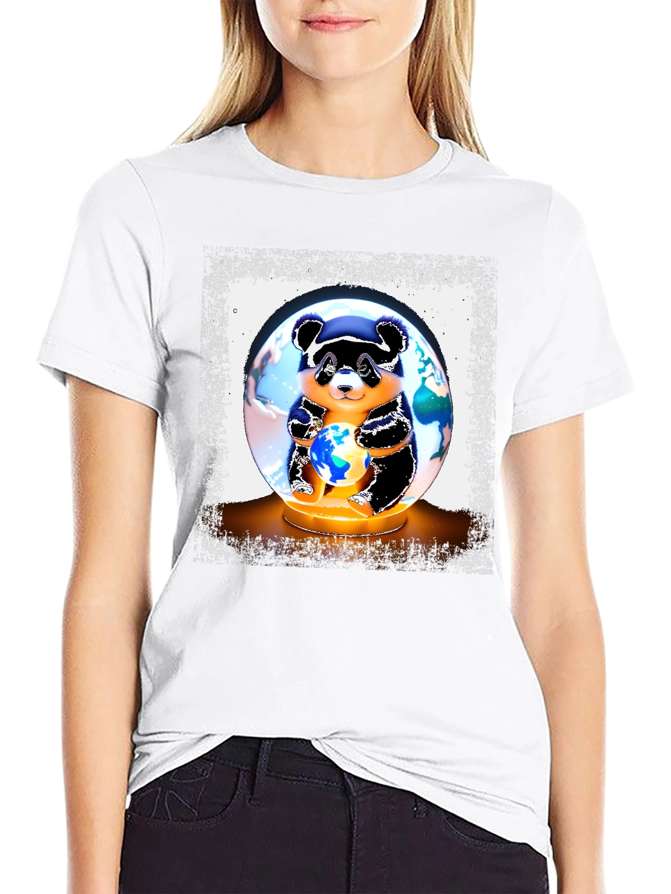 Panda Bear Globe Graphic Tee