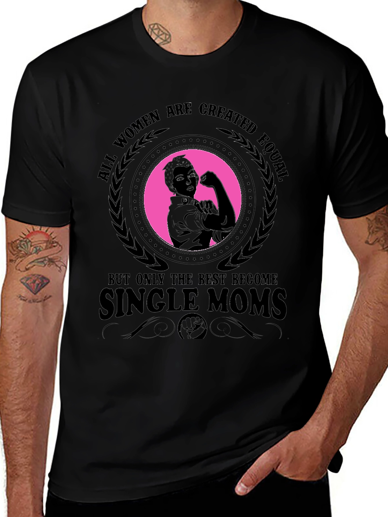 Empowered Single Mom T-Shirt - Strong Woman Graphic Tee