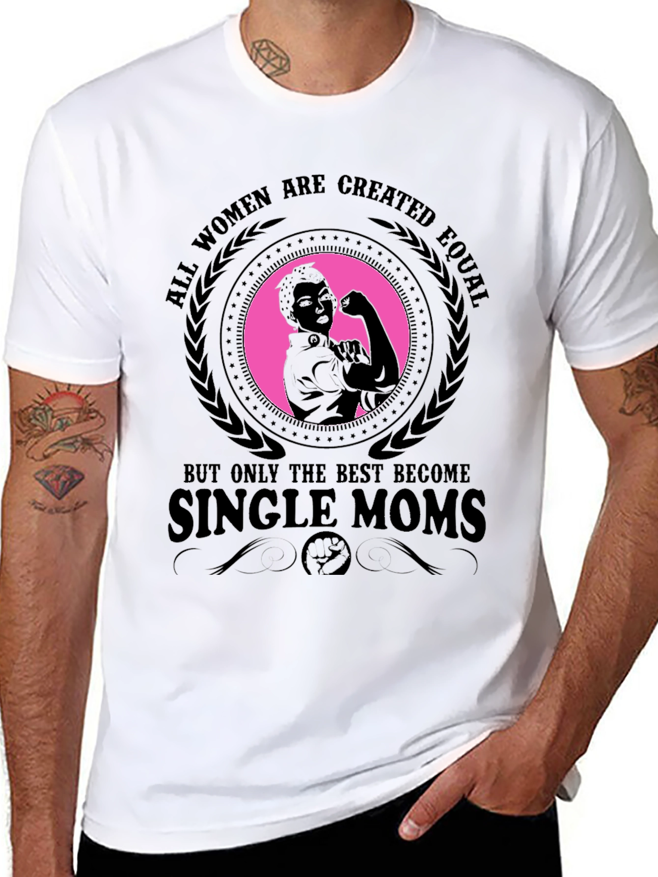 Empowered Single Mom T-Shirt - Strong Woman Graphic Tee