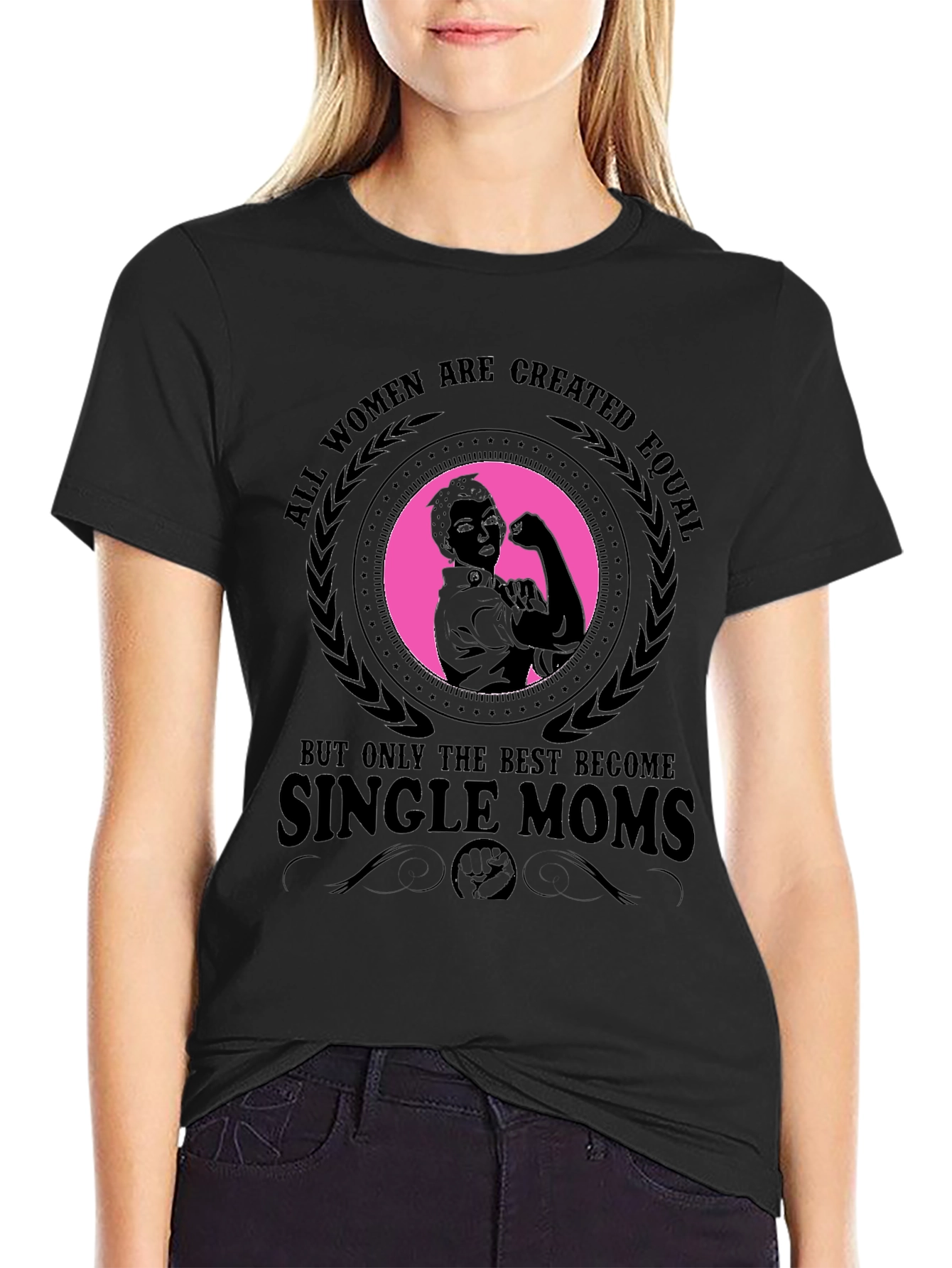 Empowered Single Mom T-Shirt - Strong Woman Graphic Tee