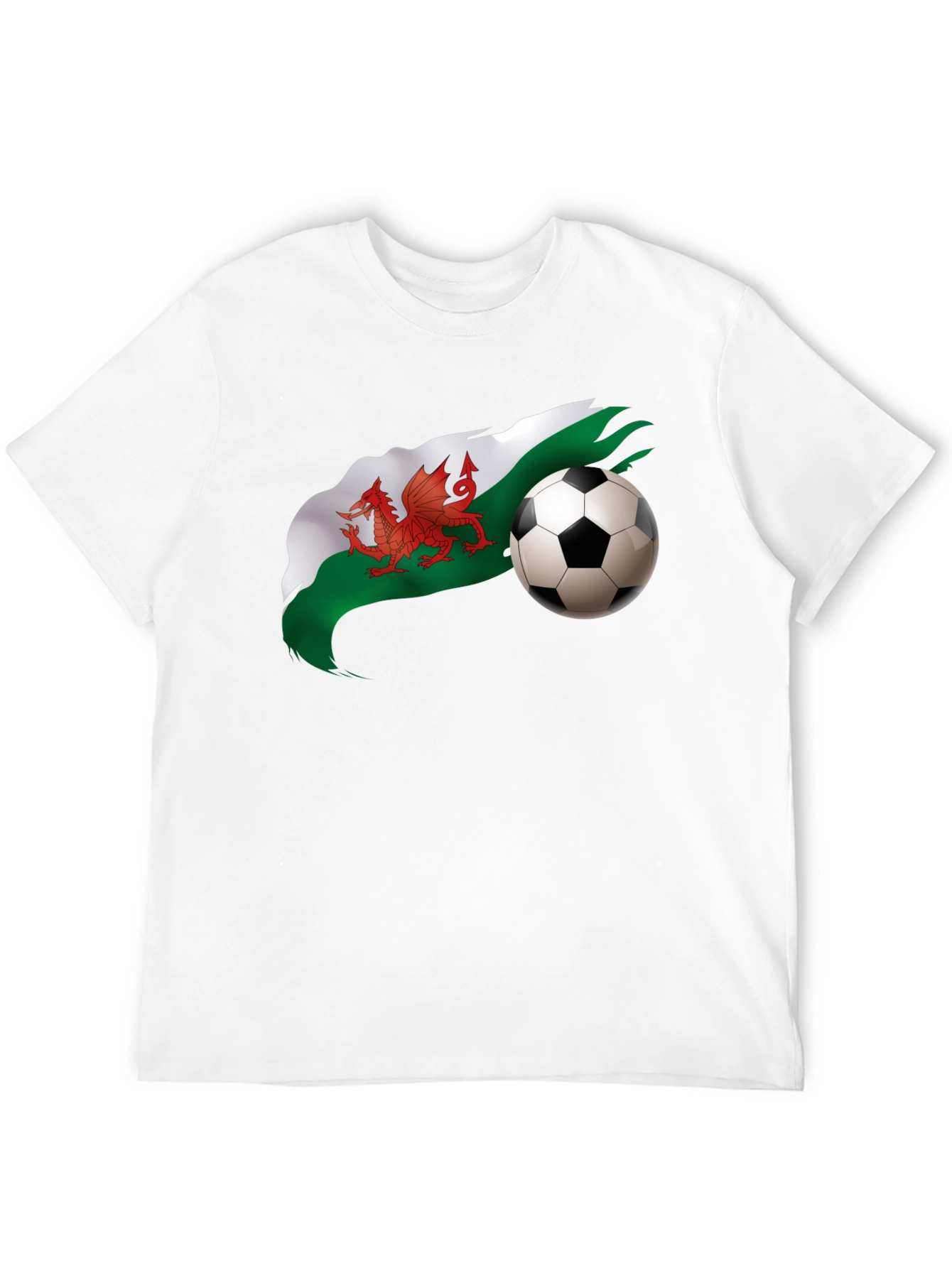 Wales Football Graphic Black T-Shirt