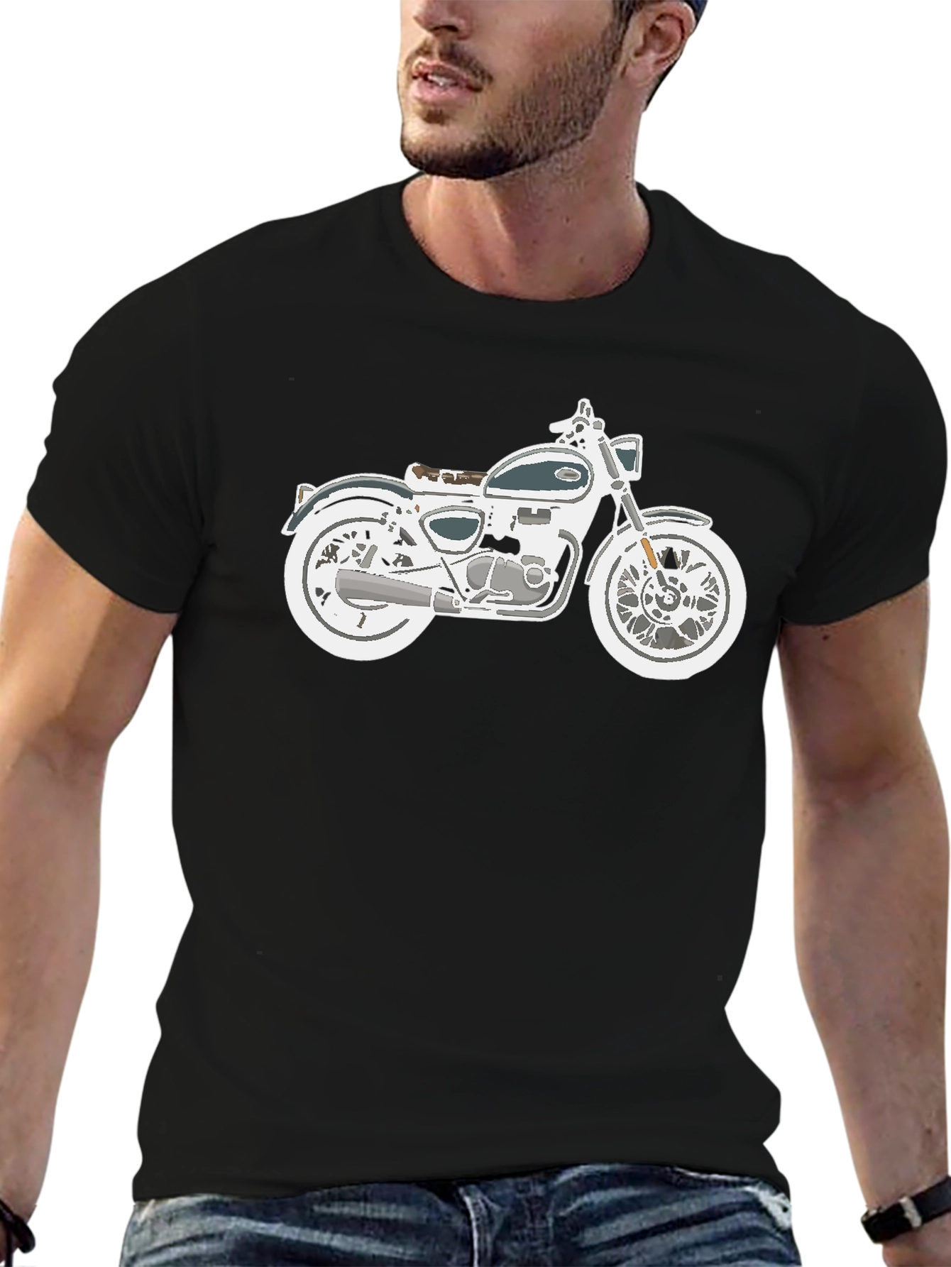 Motorcycle Graphic T-Shirt - Classic Bike Tee