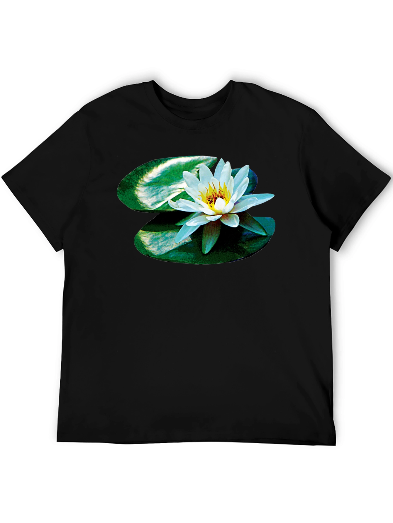 Lotus Blossom Graphic Tee - Black