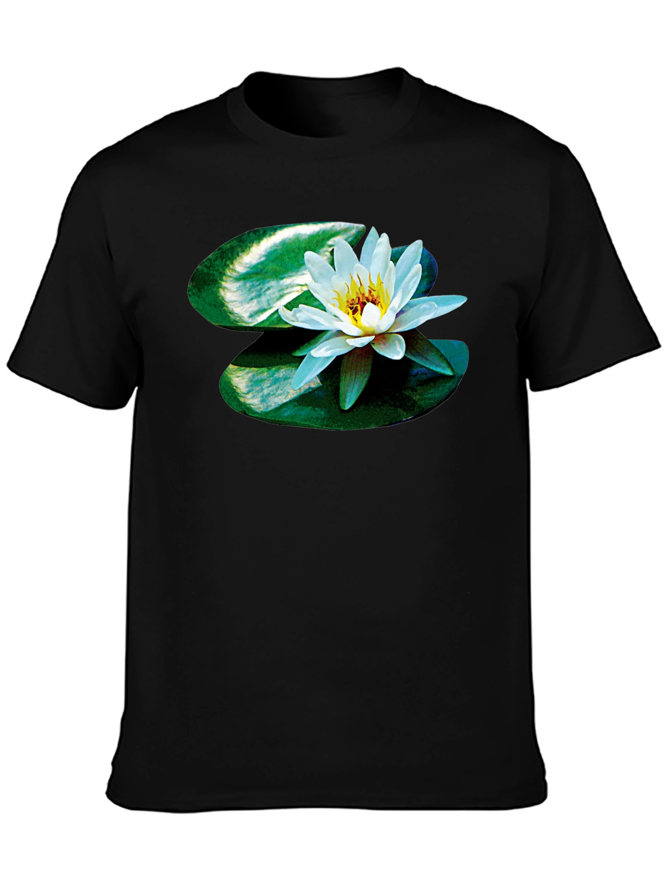 Lotus Blossom Graphic Tee - Black