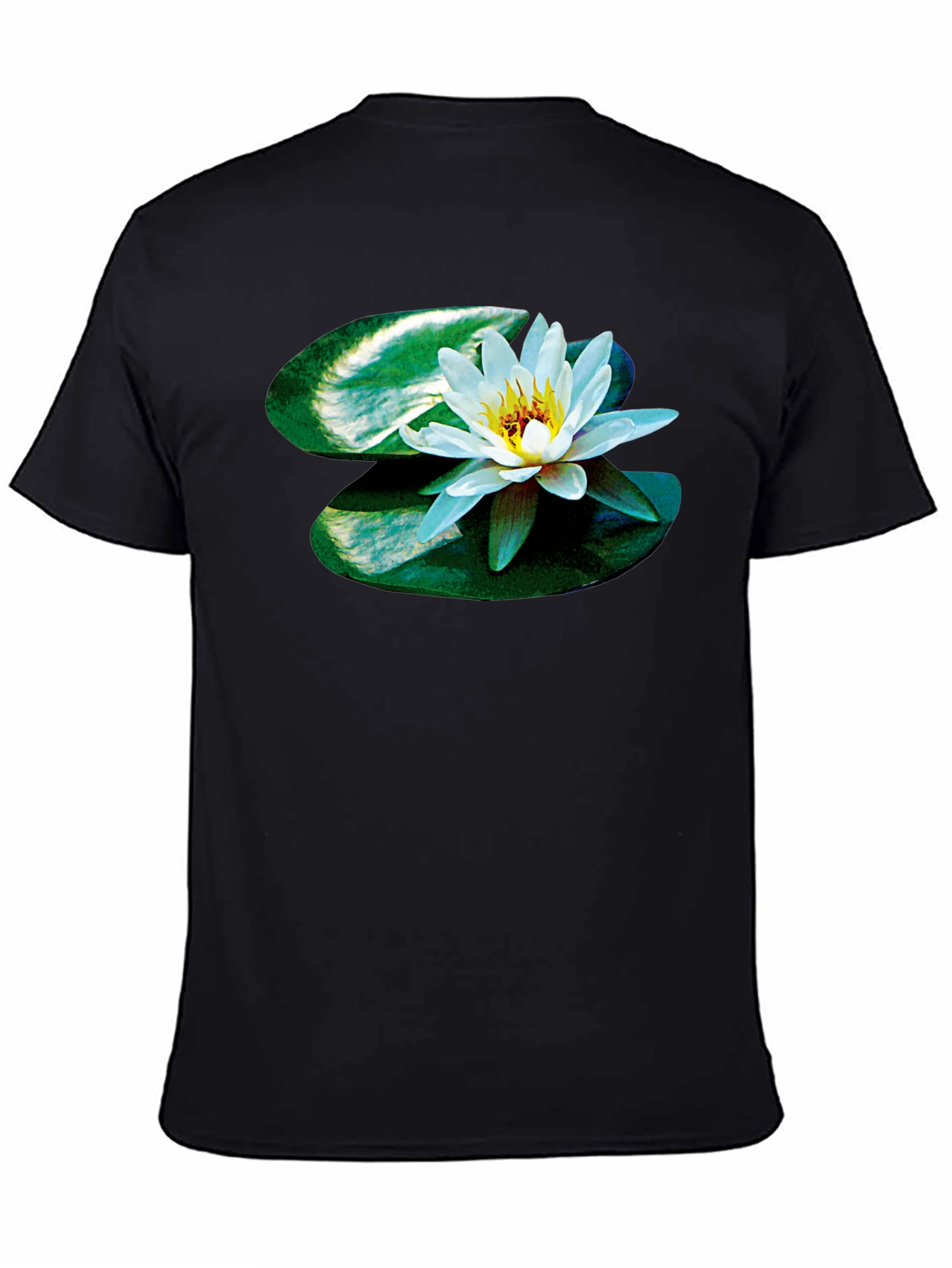 Lotus Blossom Graphic Tee - Black