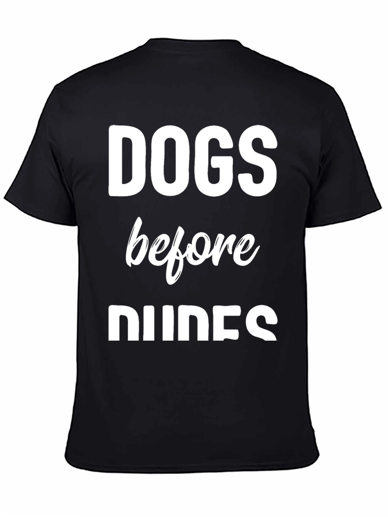Dogs Before Dudes Graphic Tee - Black