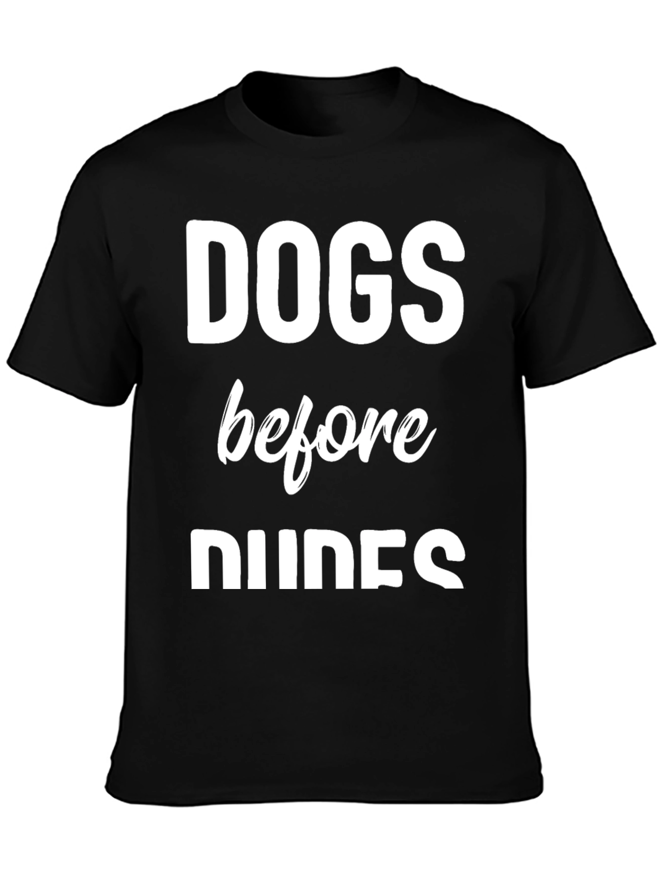 Dogs Before Dudes Graphic Tee - Black