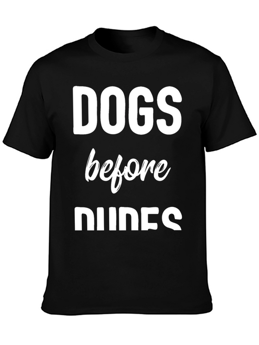 Dogs Before Dudes Graphic Tee - Black
