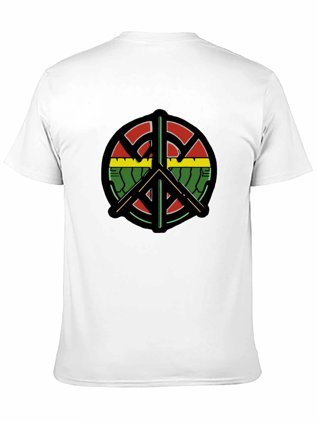 Peace Symbol T-Shirt - Reggae Rasta Design
