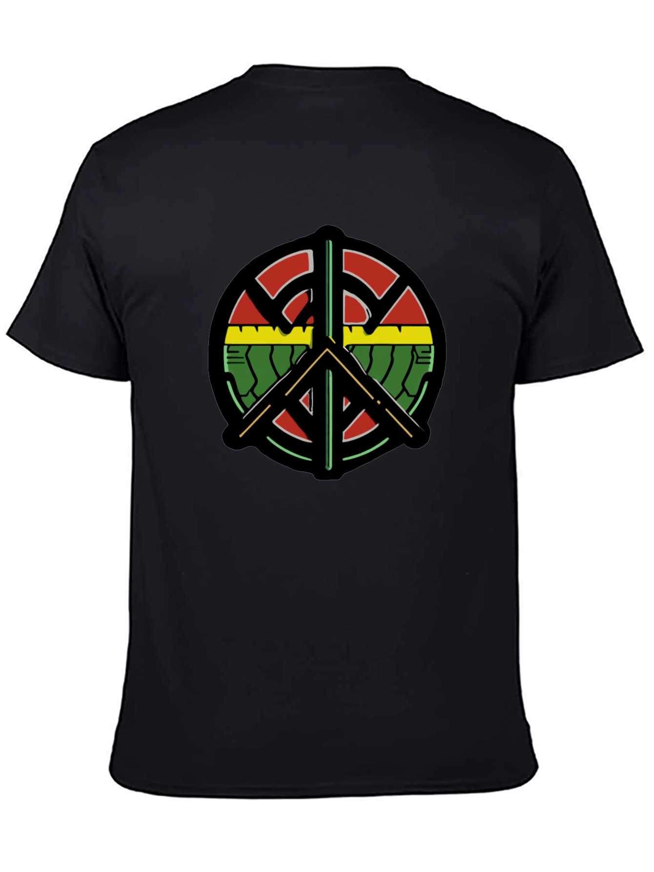 Peace Symbol T-Shirt - Reggae Rasta Design