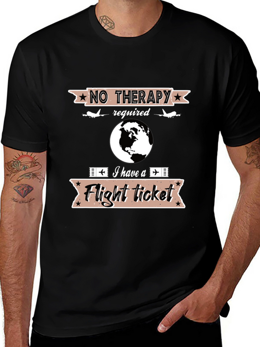 No Therapy Flight Ticket T-Shirt