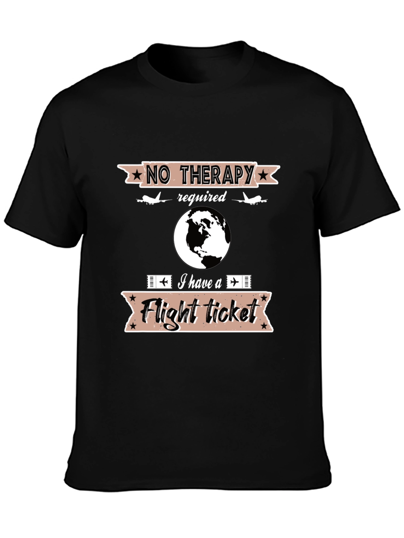 No Therapy Flight Ticket T-Shirt