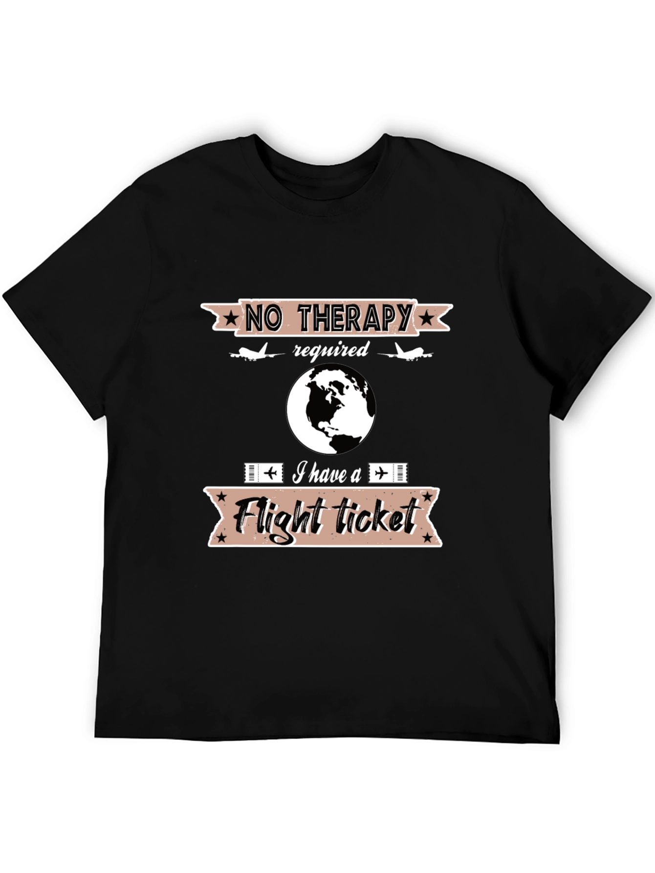 No Therapy Flight Ticket T-Shirt