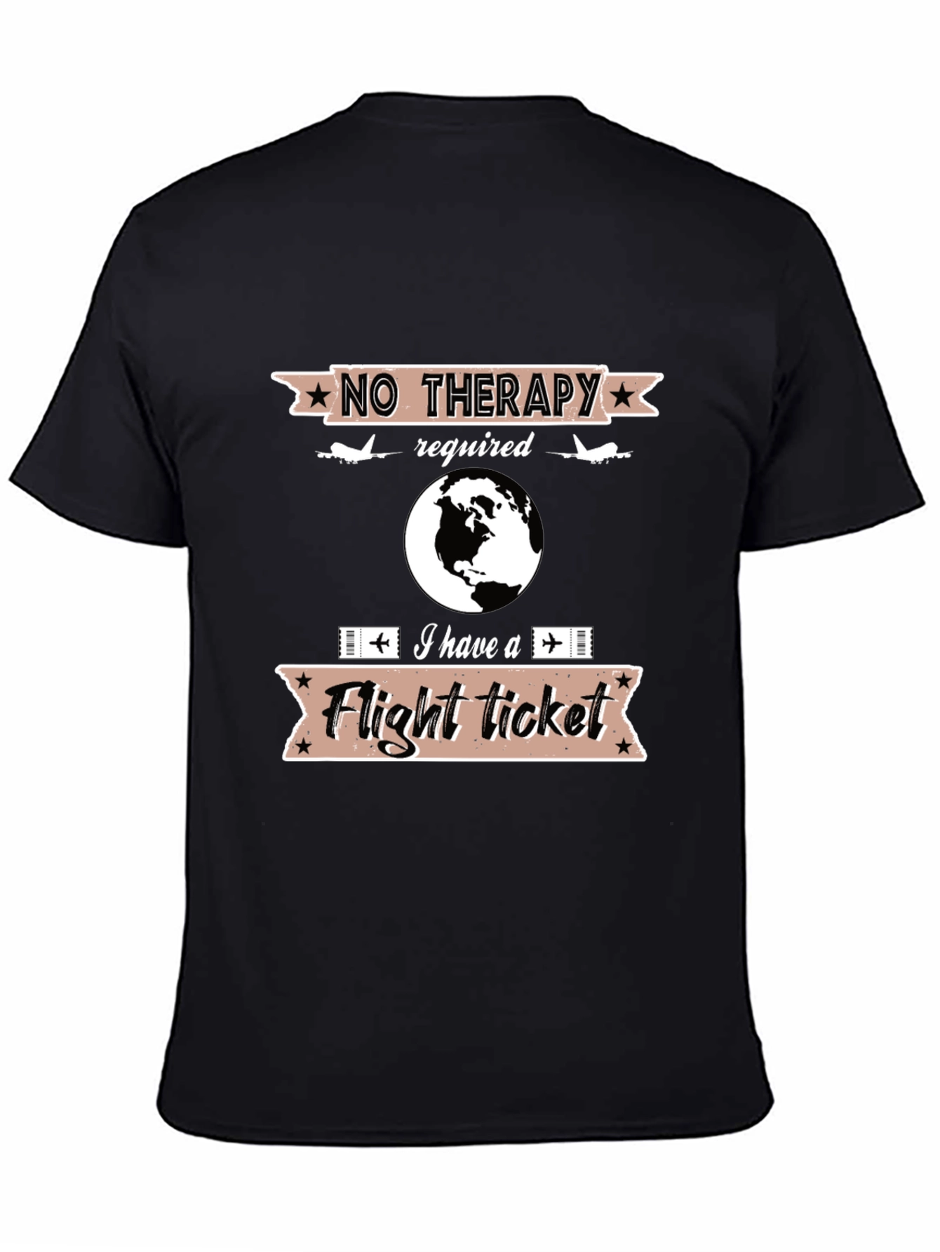 No Therapy Flight Ticket T-Shirt