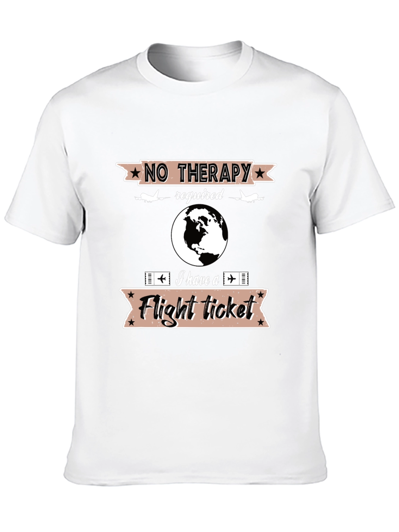 No Therapy Flight Ticket T-Shirt