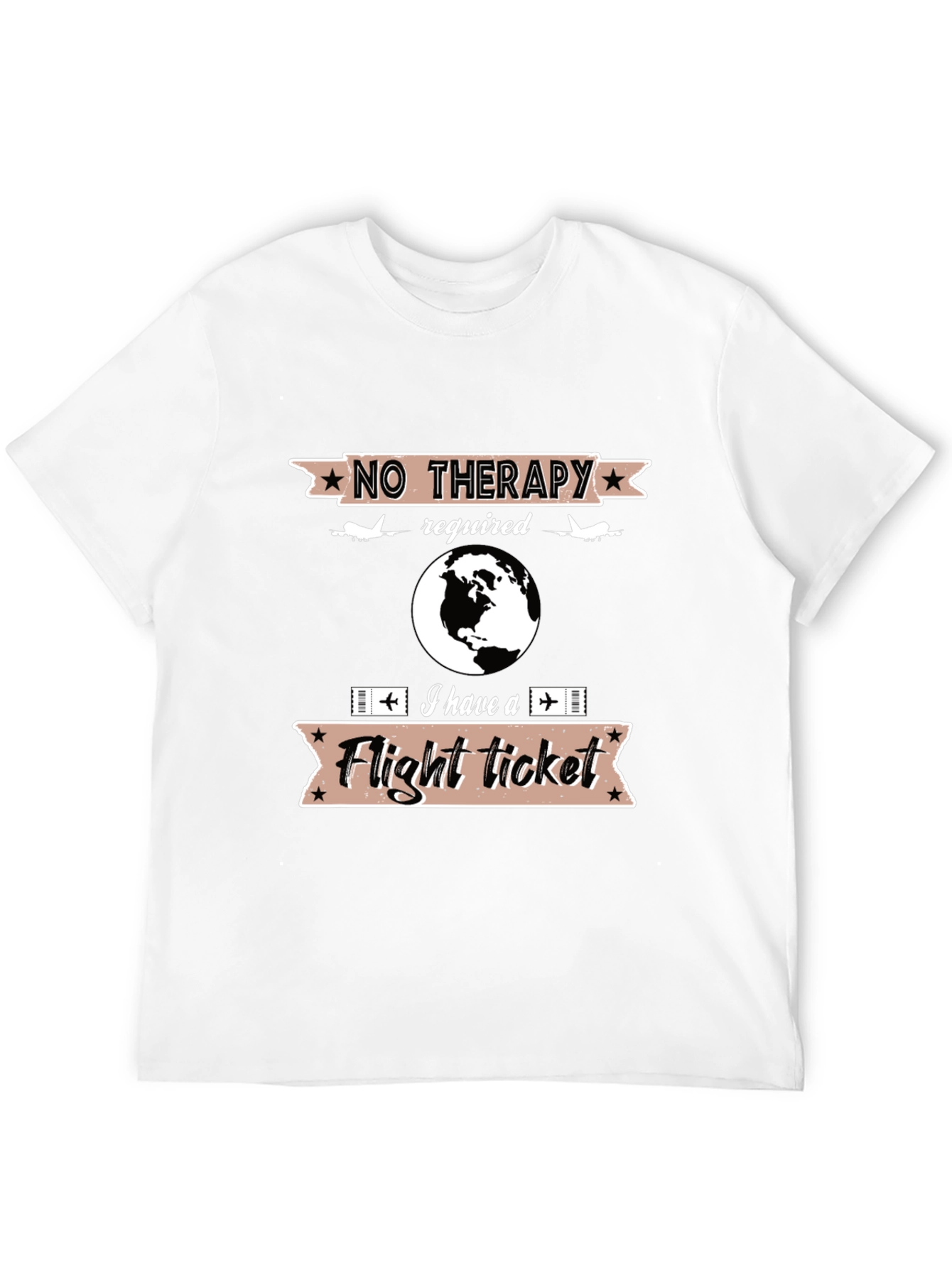 No Therapy Flight Ticket T-Shirt