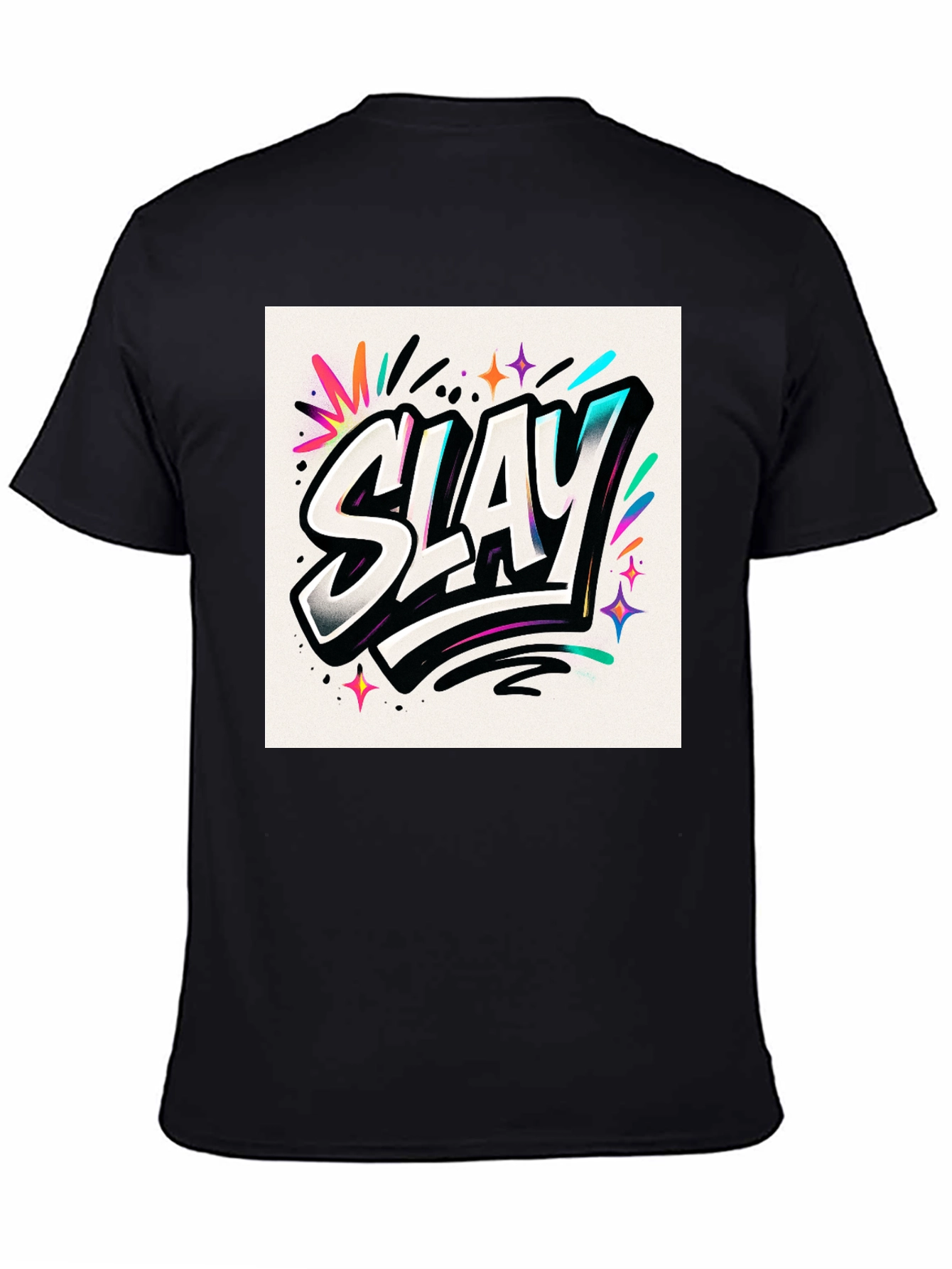 Slay Graphic Print Black Tee