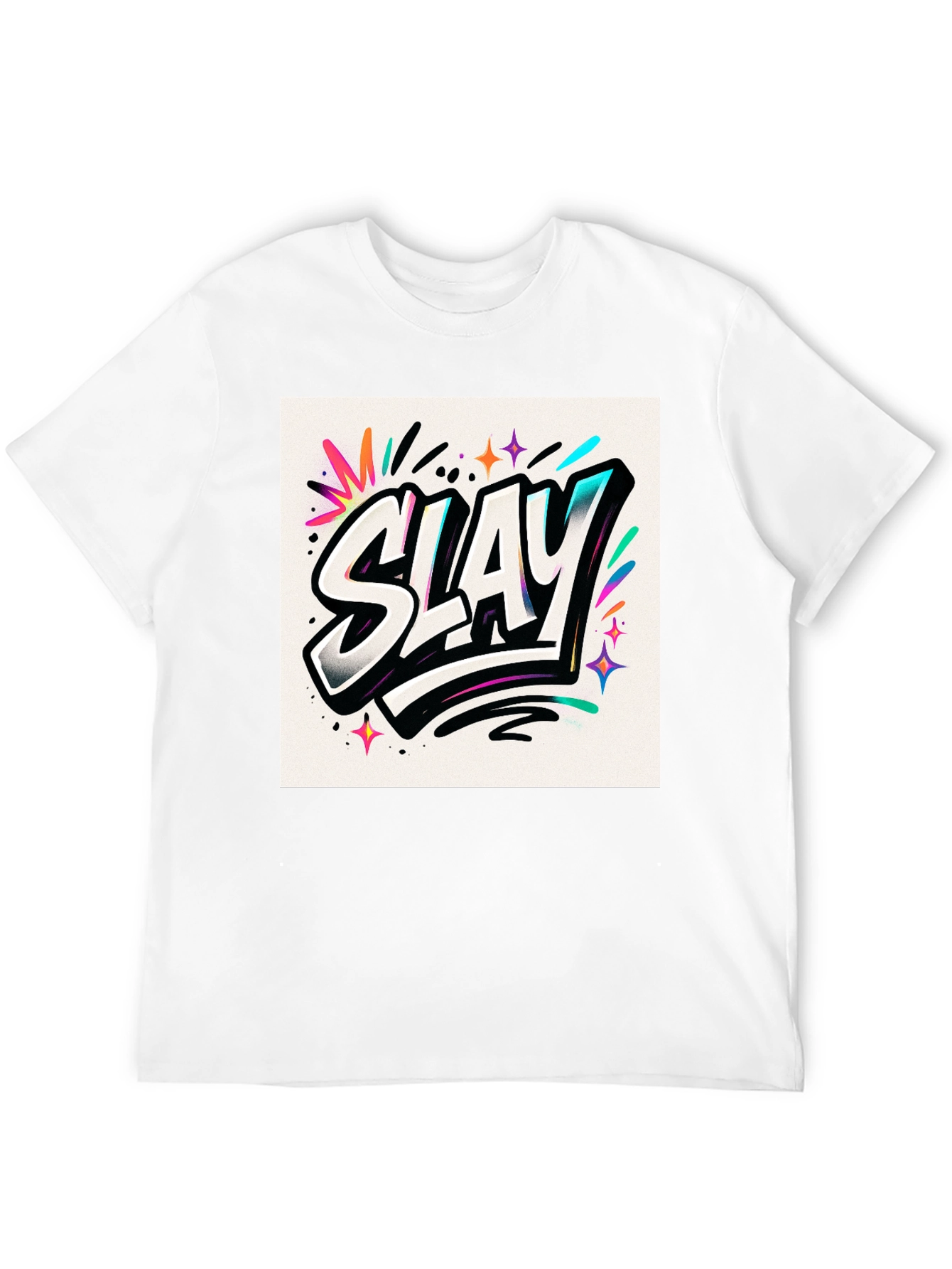 Slay Graphic Print Black Tee