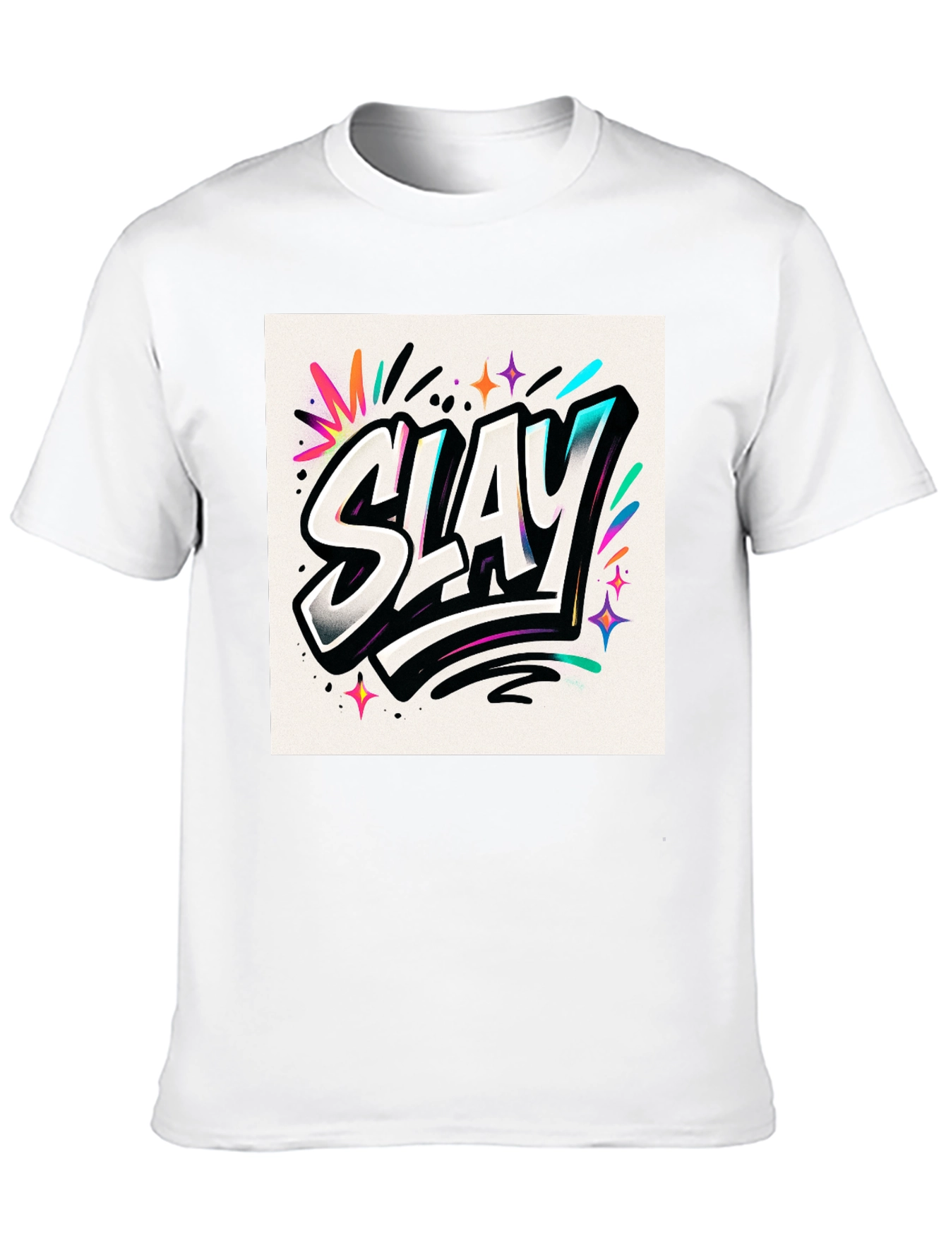 Slay Graphic Print Black Tee