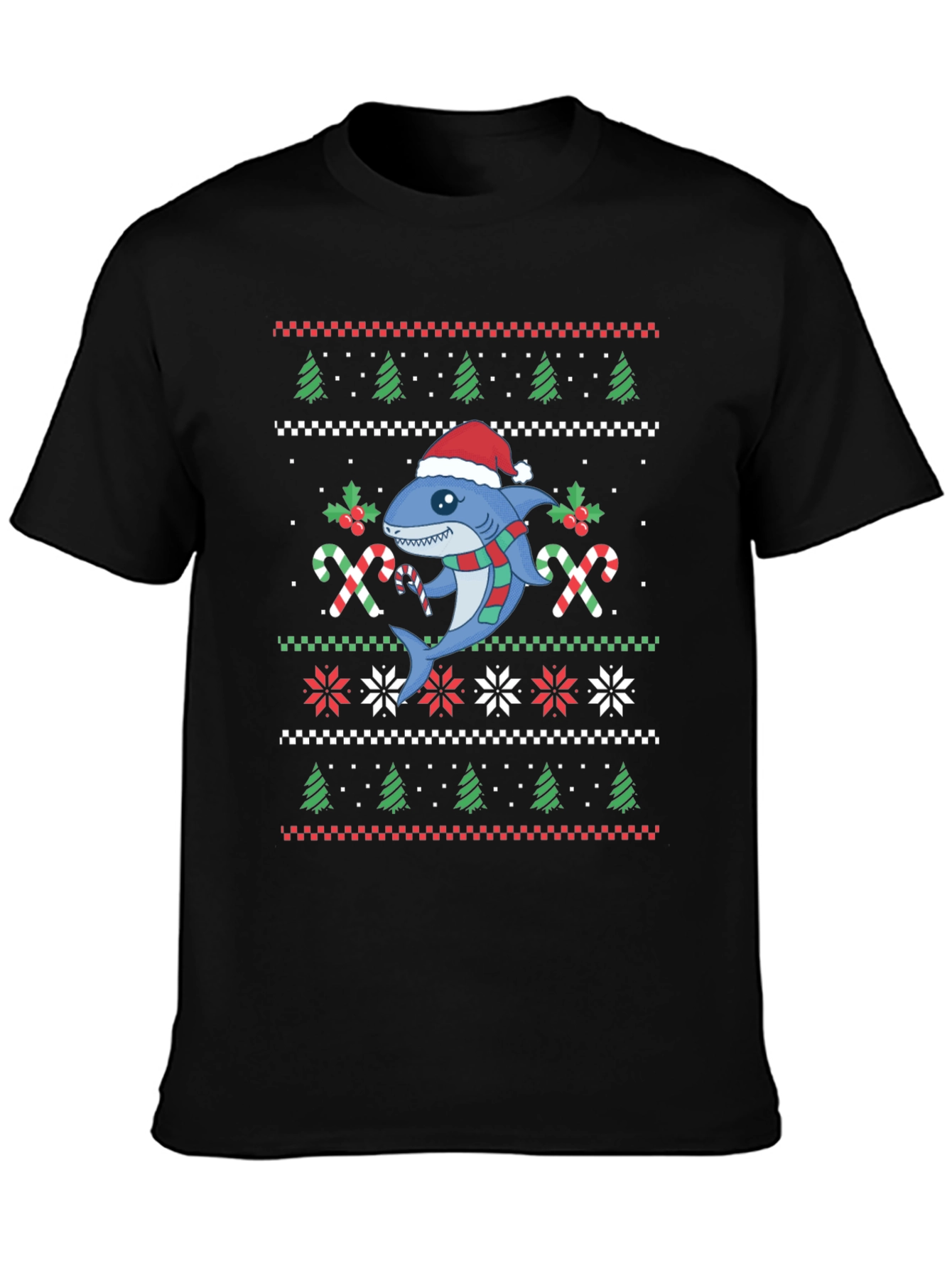 Christmas Shark Ugly Sweater T-Shirt