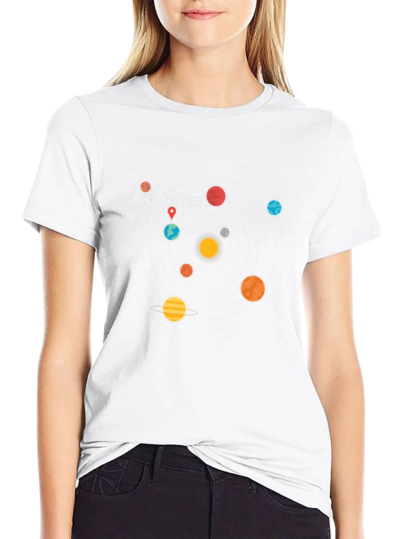 Planets Graphic T-Shirt - You Are Here Design