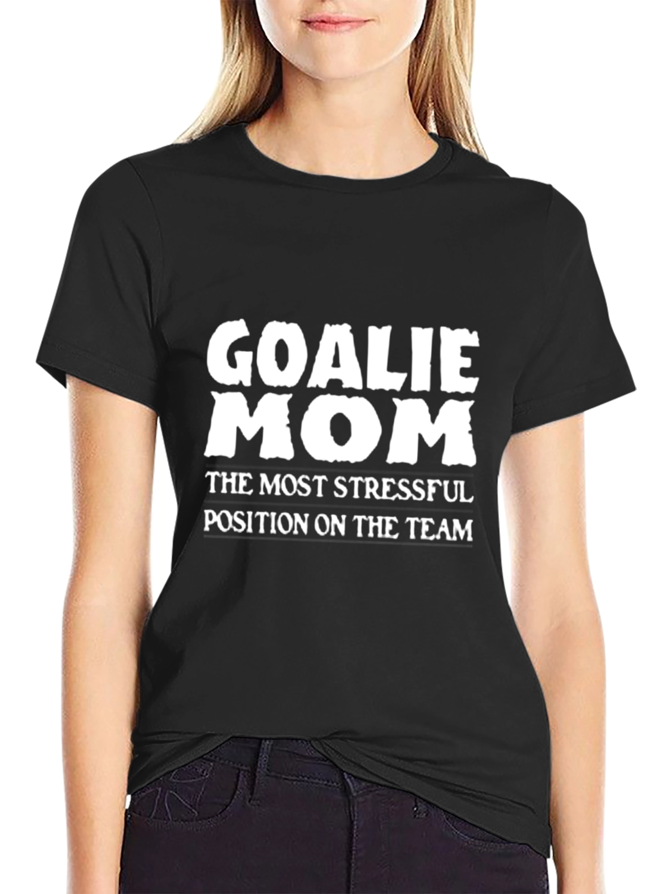 Goalie Mom Graphic Tee - Most Stressful Position