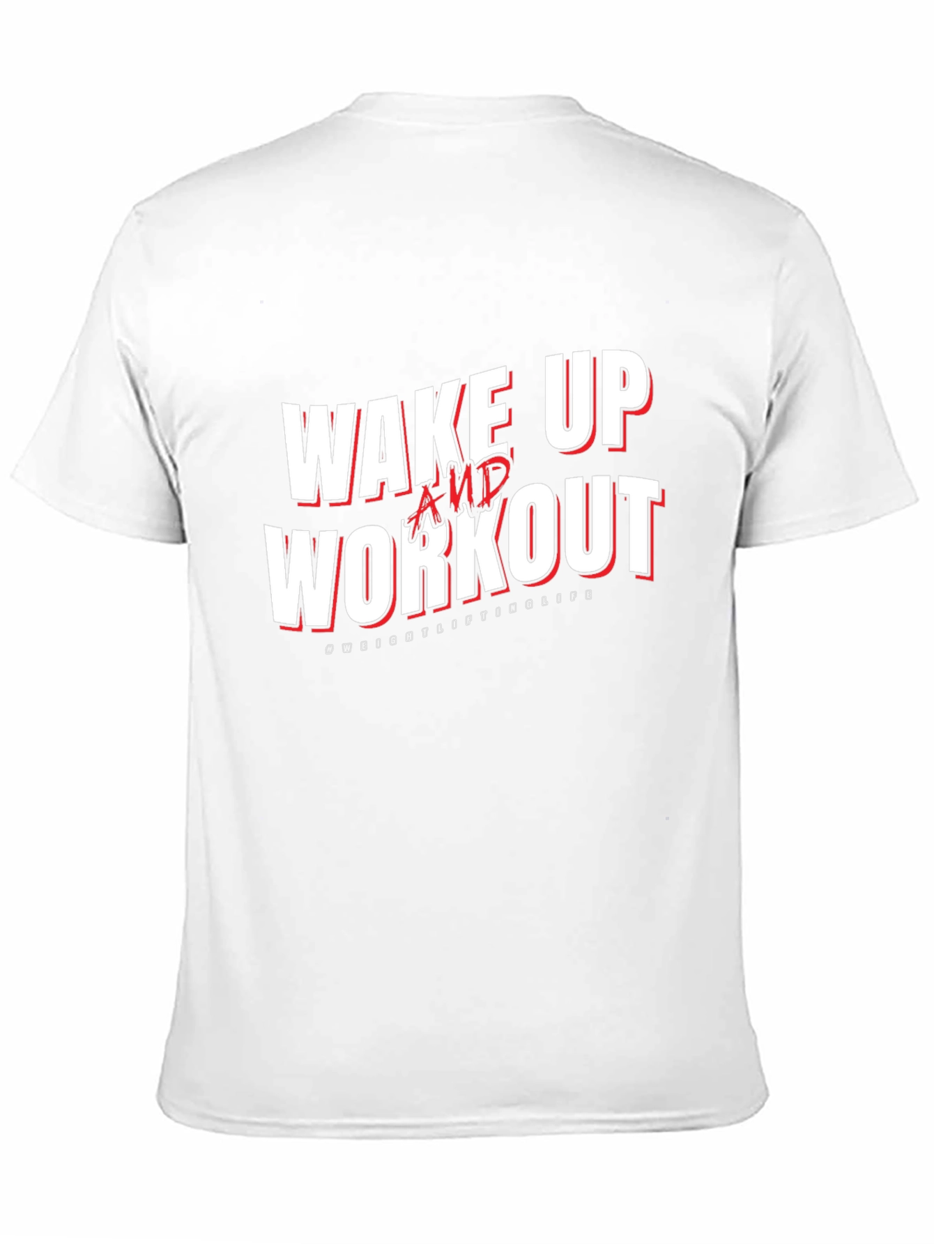 Wake Up and Workout Black Graphic Tee