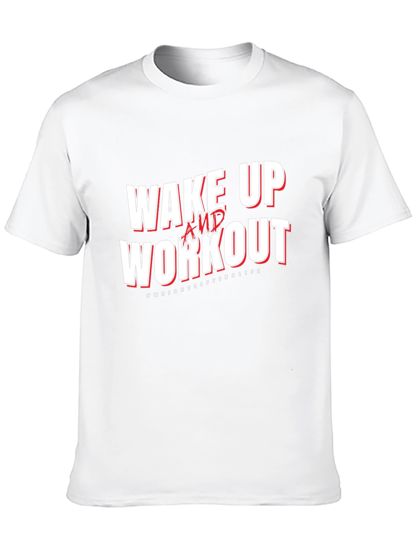 Wake Up and Workout Black Graphic Tee