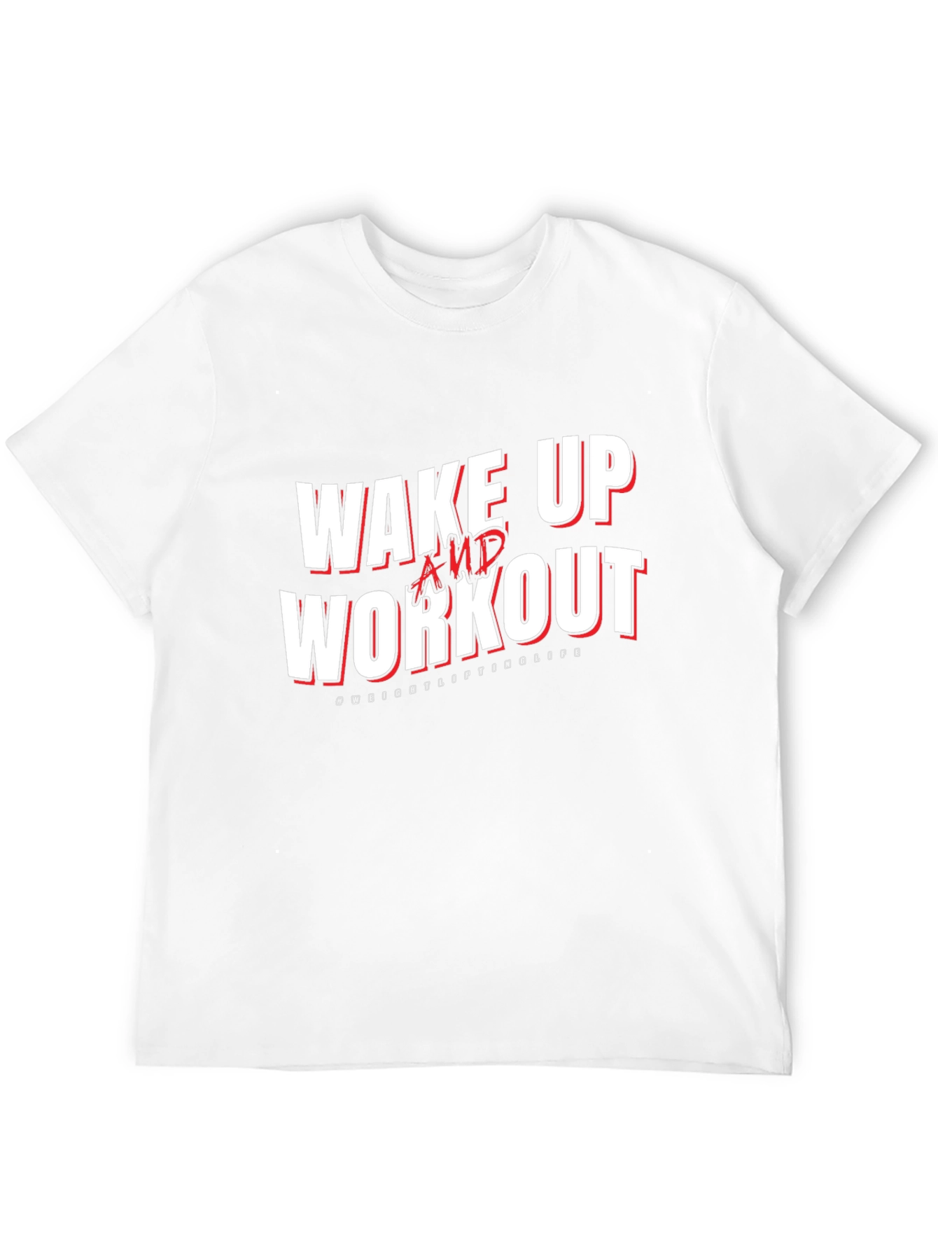 Wake Up and Workout Black Graphic Tee