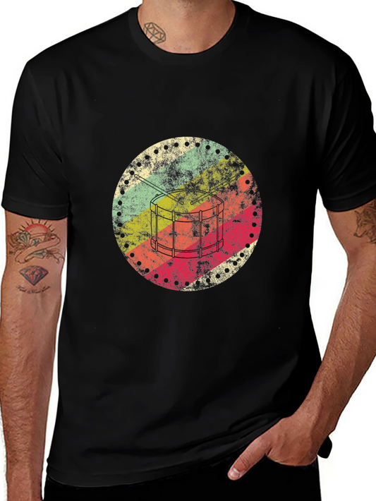 Retro Drum Circle Graphic Tee