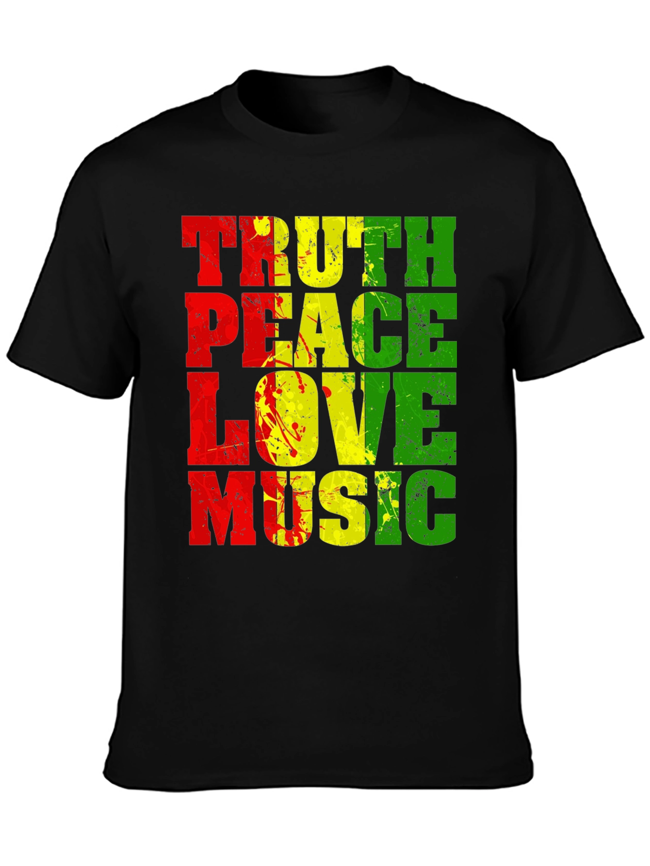 Rasta Reggae Truth Peace Love Music Graphic T-Shirt