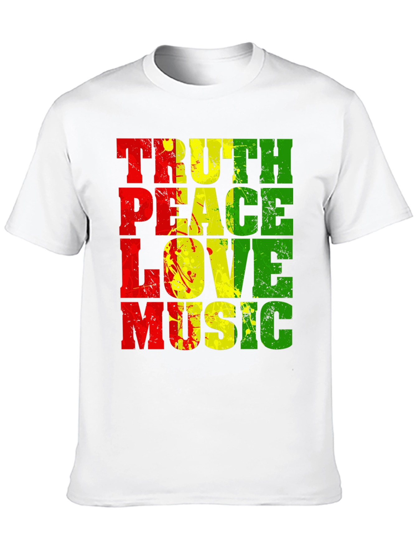 Rasta Reggae Truth Peace Love Music Graphic T-Shirt