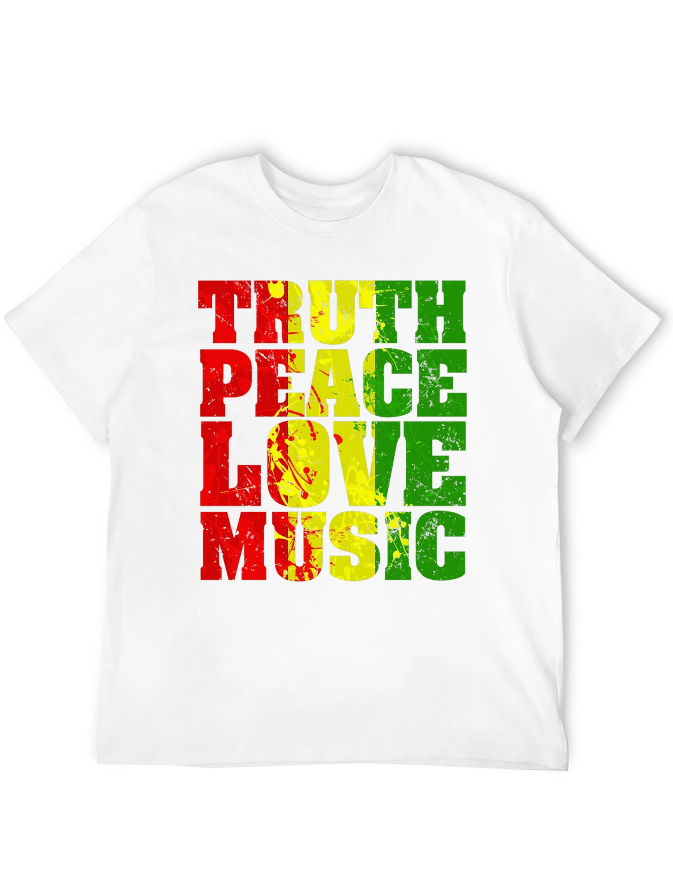Rasta Reggae Truth Peace Love Music Graphic T-Shirt